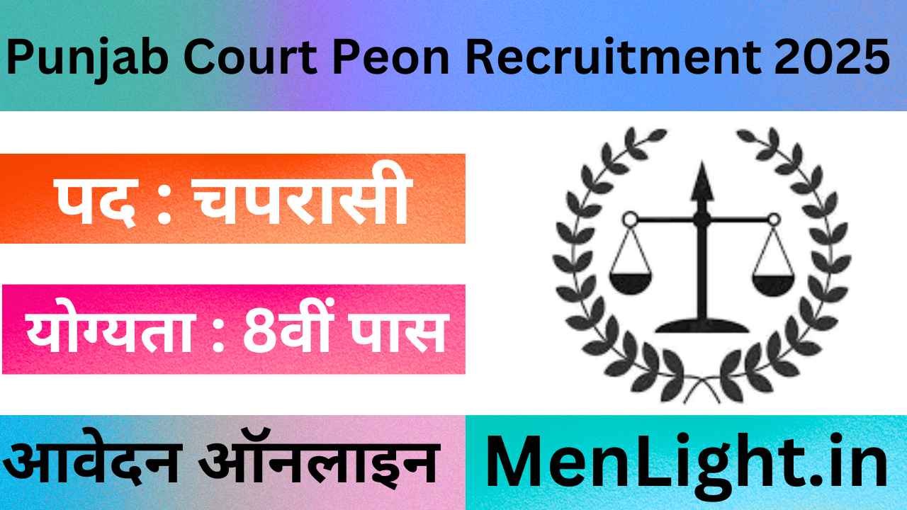 Punjab Faridkot District Court Peon Recruitment 2025